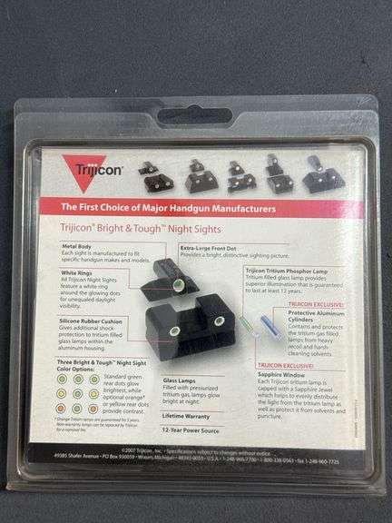 Trijicon Bright & Tough Night Sights SA01