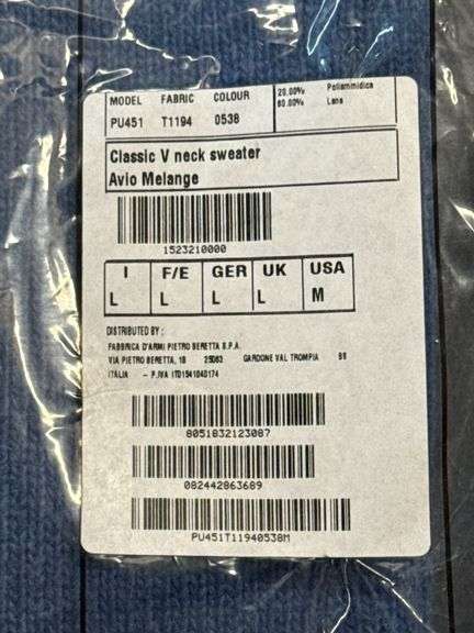 Medium Beretta Sweater New in Packaging