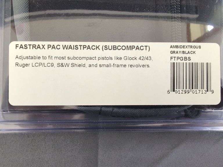 Galco Fastrax Pac Subcompact Waistpack - Gray/Black