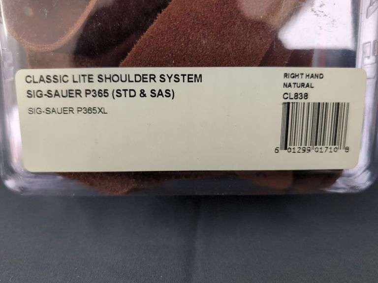 Galco Classic Lite Shoulder System - Sig Sauer P365 (STD & SAS) & P365XL - Right Hand - Natural