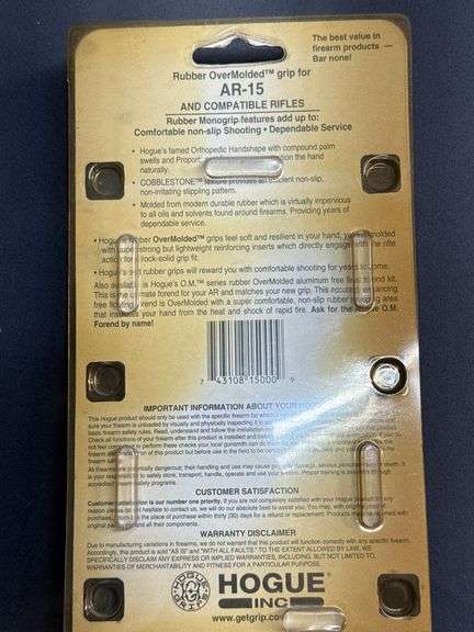 Hogue AR-15 Rubber Overmolded Grip - New in Package