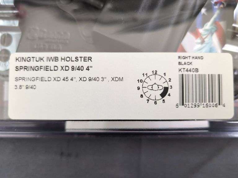 Galco Kingtuk IWB Holster Springfield XD 9/40 4" Right Hand Black KT440B