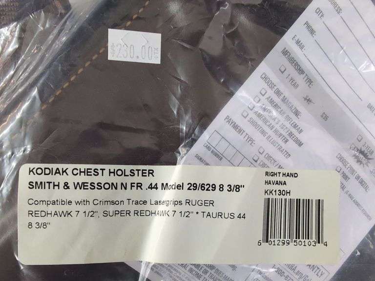Galco Kodiak Chest Holster, Smith & Wesson N FR .44 Model 29/629 8 3/8"