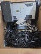 Office Equipment Lot: Printer, Router, Cables, and Labels