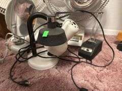 Lot of Assorted Desk Lamps and Fans