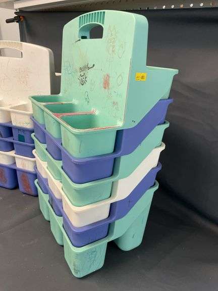 Lot of Two Stackable Organizer Caddies
