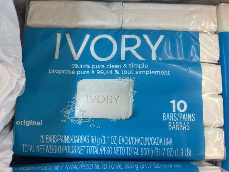 1 Case of Ivory Soap Bars