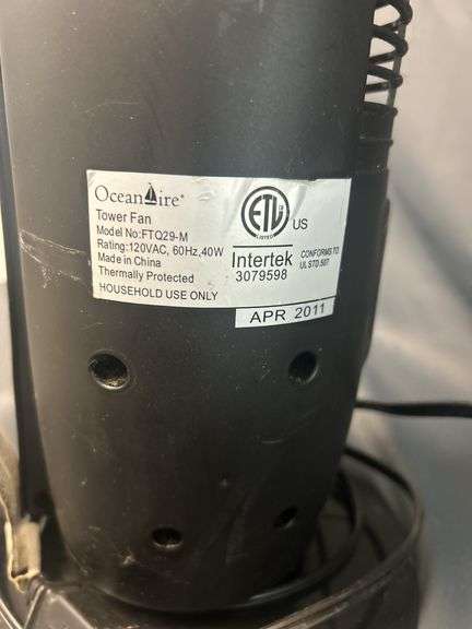 Ocean Aire Tower Fan