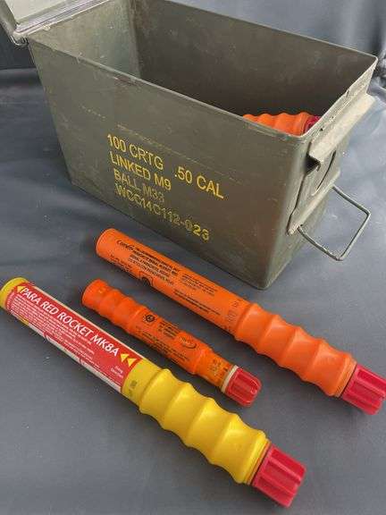 50 Cal Ammo Can with Signal Flares