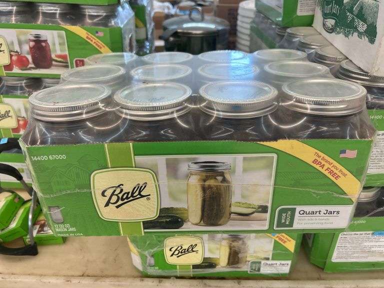 12 New in Package Ball Quart Mason Jars