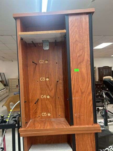 Wood Rotating Display Case with Storage