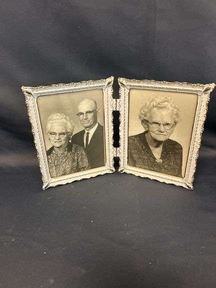 Decorated Storage Box with Assorted Picture Frames
