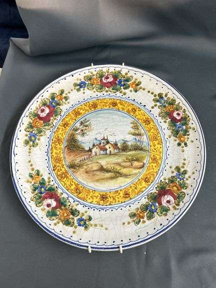 2 painted platters