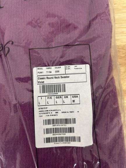 Medium Beretta Classic Round Neck Sweater - Violet