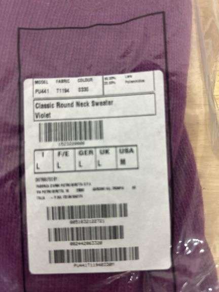 Beretta Purple Classic Round Neck Sweater - Size M