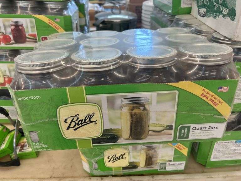 12 New in Package Ball Quart Mason Jars