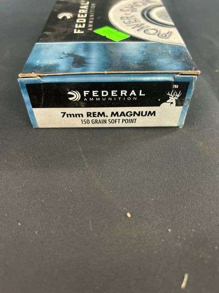 Federal Ammunition Power-Shok 7mm REM. MAGNUM 150 Grain Soft Point - 20 Cartridges