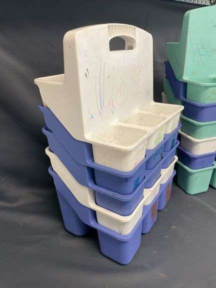 Lot of Two Stackable Organizer Caddies