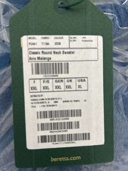 Beretta Royal Gun Club Member Sweater - Size XL