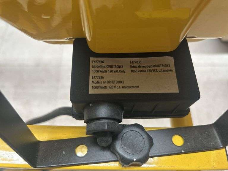 Dual Head Work Light with Tripod Stand - Model ORHLT500X2