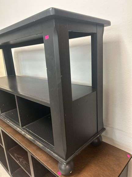 Black Console Table/Media Stand with Storage