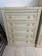 Painted Wood Dresser with 5 Drawers