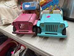 2-Toy jeeps, and 2-kiddy dough sets