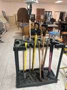 Gardening Tool Set with Storage Rack