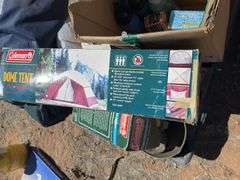 Camping Gear Lot: Coleman Dome Tent, Sleeping Bags, and Accessories