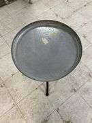 Metal Tray Table with Iron Base