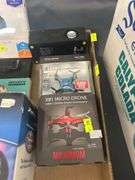 Box Lot of Electronics, Headphones, Cables, Controller, and Other Items