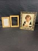Decorated Storage Box with Assorted Picture Frames