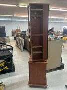 Wood Rotating Display Case with Storage