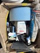 Mixed Lot: Lighting Fixtures, Household Supplies, and More