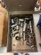 Metal Tool Box with Socket Set