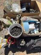 Mixed Lot: Lighting Fixtures, Household Supplies, and More
