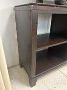 Dark Wood Three-Bay Shelf Unit