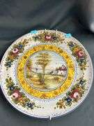 2 painted platters