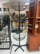 Metal Wire Display Stand with Four Baskets