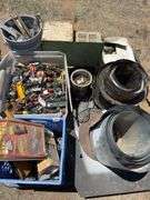 Assorted Pallet Lot: Tools, Scrap Metal, and Toy Cars