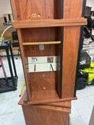 Wood Rotating Display Case with Storage