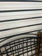 Black Metal Bed Frame with Wood Supports