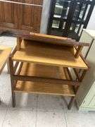 Wooden Desk with Adjustable Top and Shelf