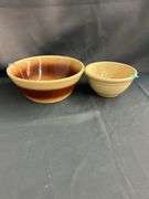 Set of two glass bowls