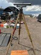 Brunson Survey Transit Level with Wooden Tripod and Case