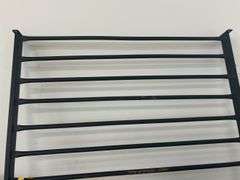 Black Metal Bed Frame with Wood Supports