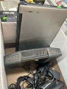 Box Lot of Electronics - Laptop, Satellite Receivers, Cords