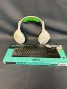 Logitech K400 Plus Media Keyboard and Turtle Beach Headset