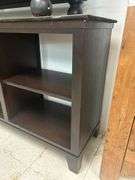Dark Wood Three-Bay Shelf Unit