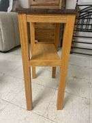 Small Wood Side Table with Shelf